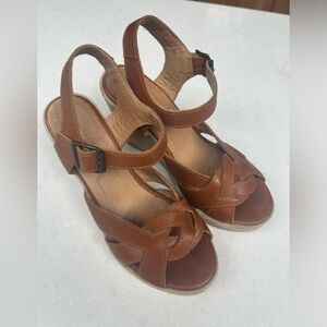 APC leather wedge sandals size 37